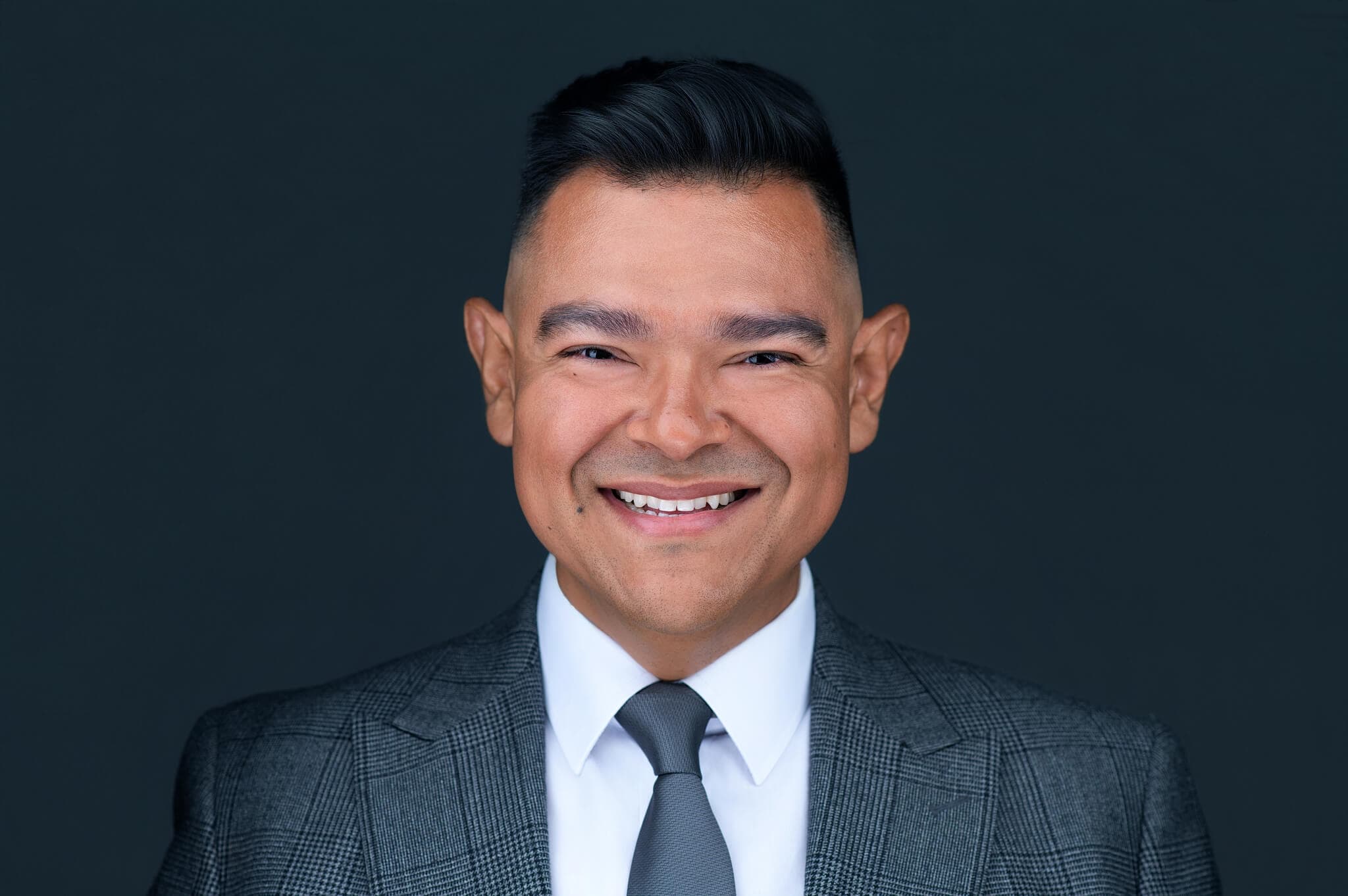 Executive headshot session in Modesto studio