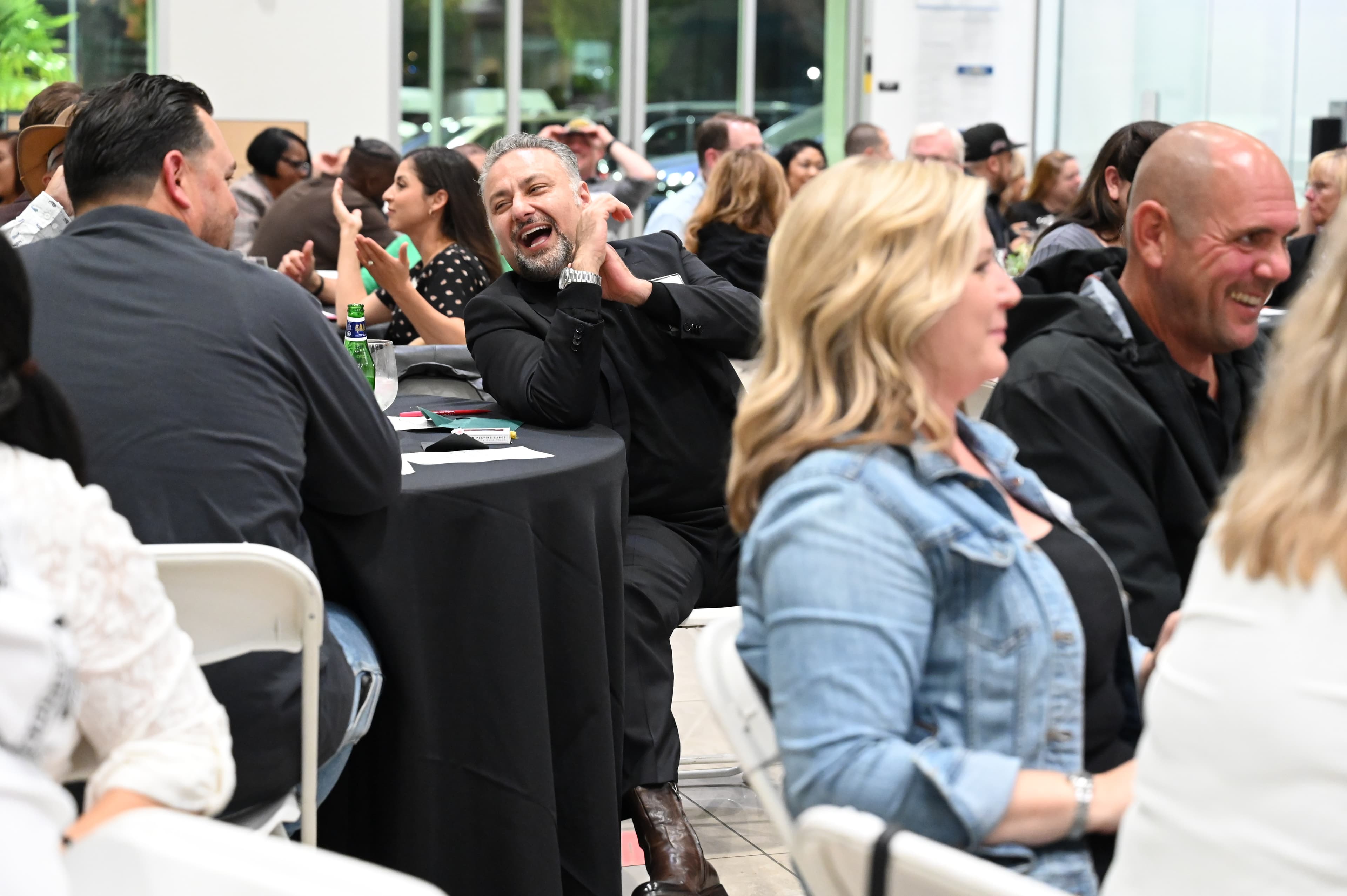 Candid moment at corporate event - authentic event photography Central Valley
