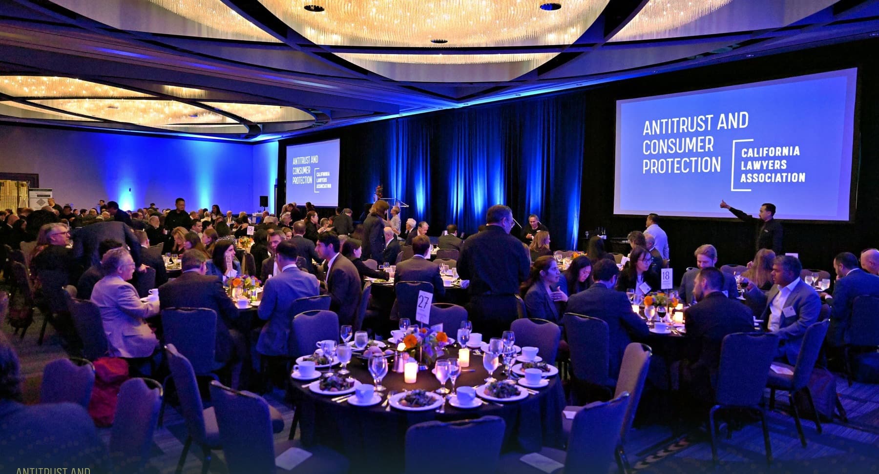 Ballroom at the CLA Golden State Institute Antitrust & Consumer Protection Conference dinner in San Francisco