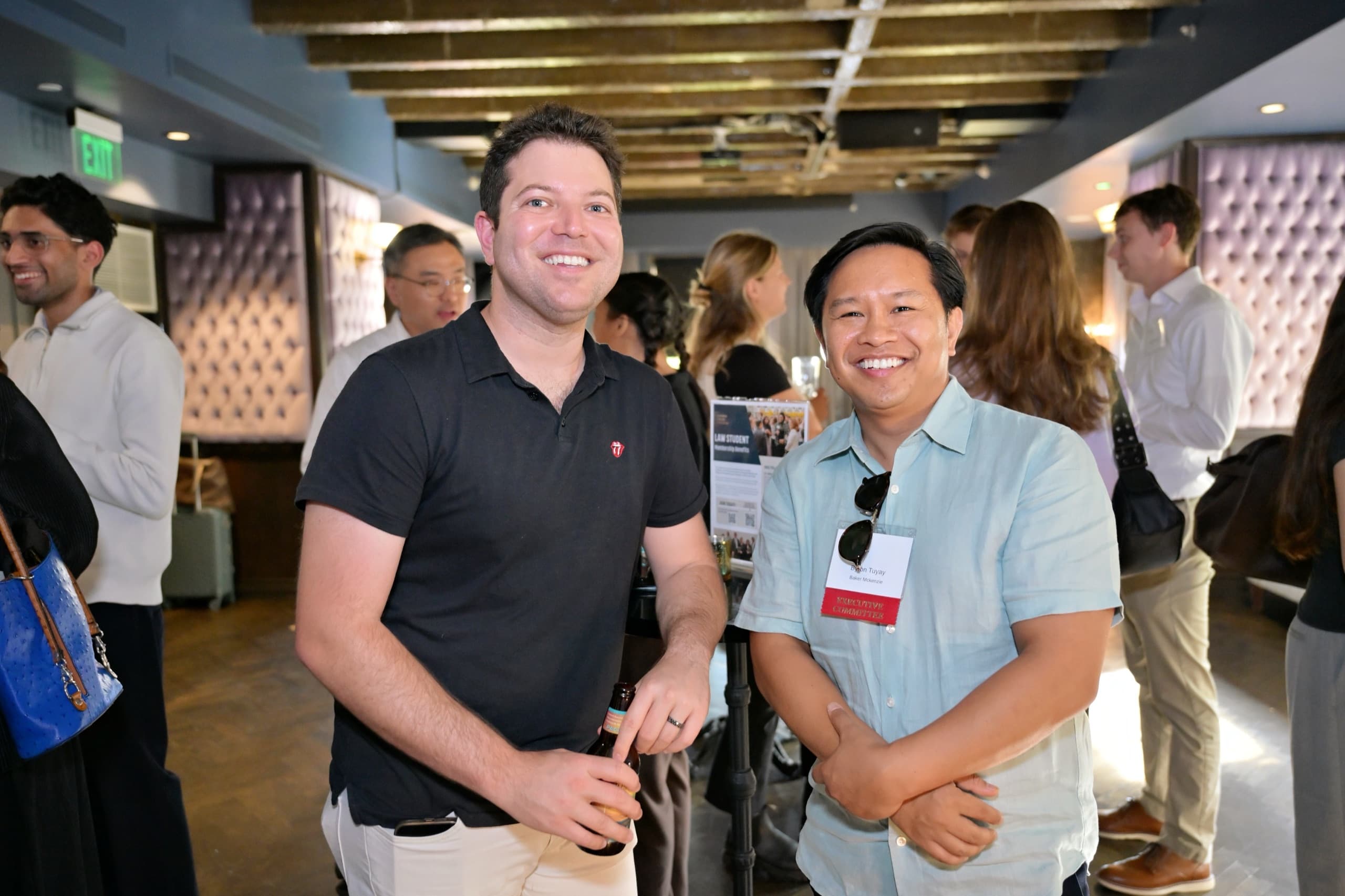 Guests connecting at an evening networking mixer — Central Valley event photography