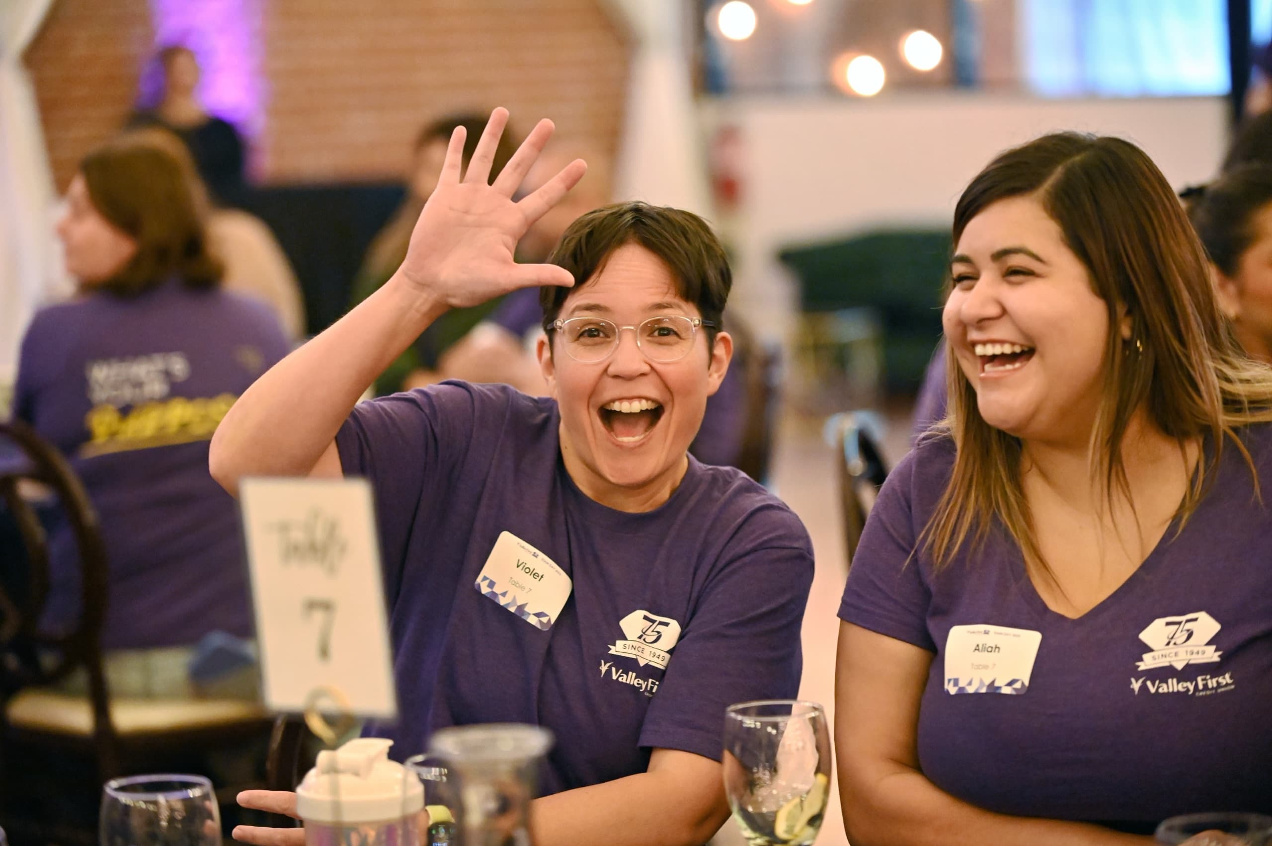 Guests celebrating at a Valley First Credit Union corporate event — Central Valley event photography