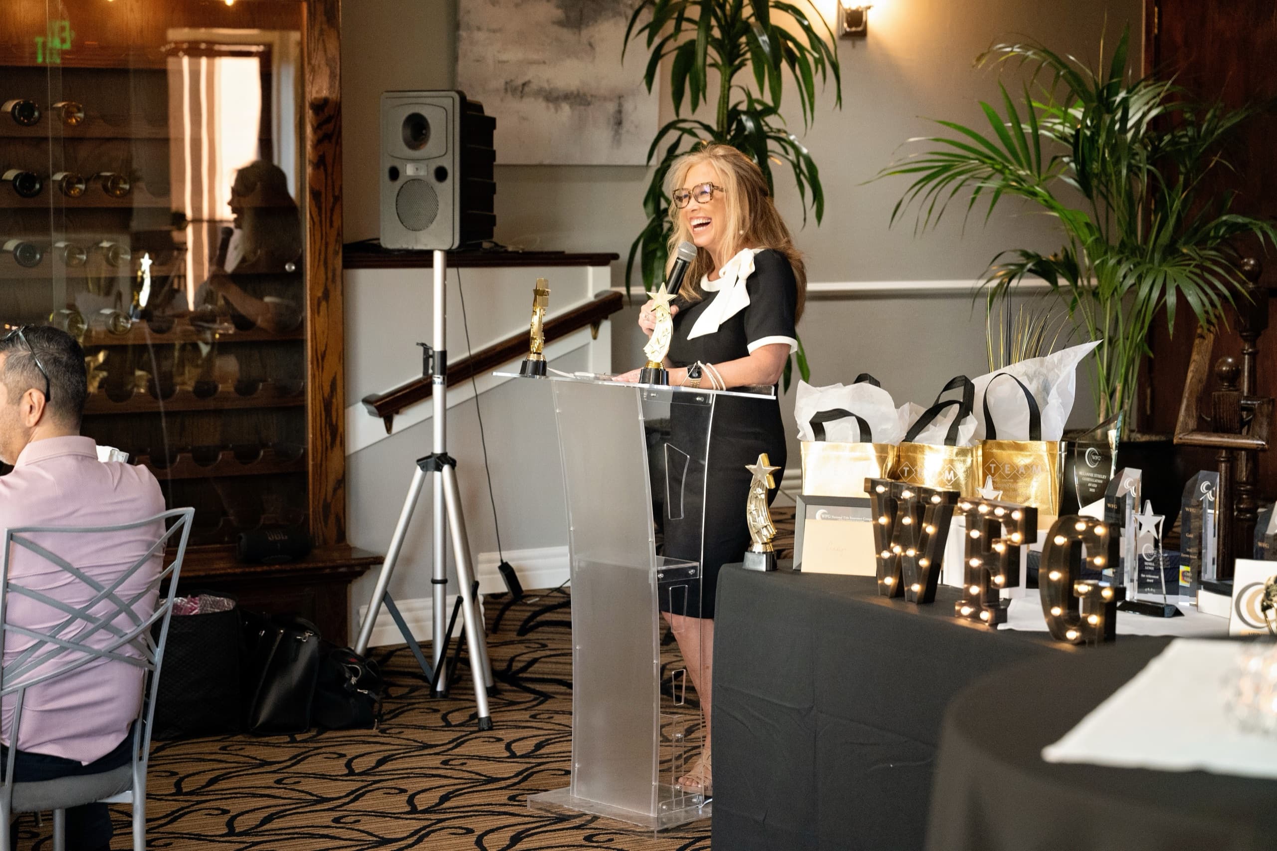 Award presentation at a corporate recognition gala — event photography Central Valley